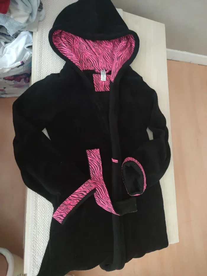 Robe de chambre noir panthère xs 14 ans