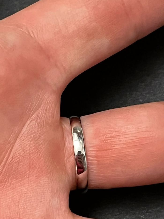 Jolie bague en argent massif T. 58 femme TBE - photo numéro 3