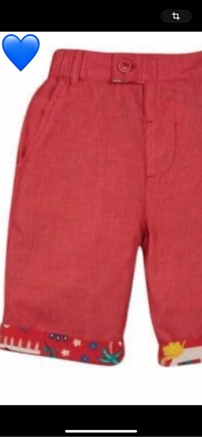 Short réversible de la marque Frugi modèle i India Ralph Reversible Shorts taille 7/8 ans Neuf dans son emballé d’origine - photo numéro 3