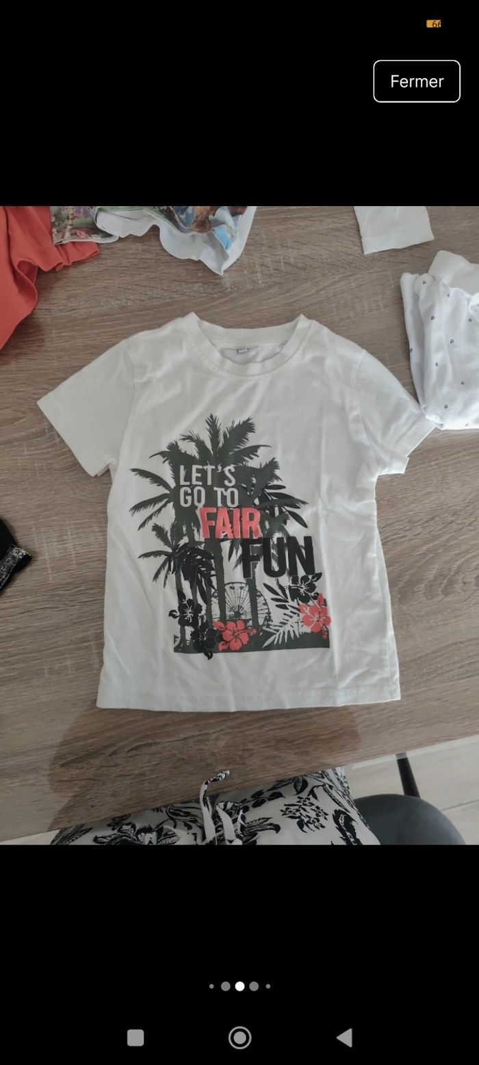 Lot 5 tee-shirts manches longues et courtes garçon 5 ans - photo numéro 4