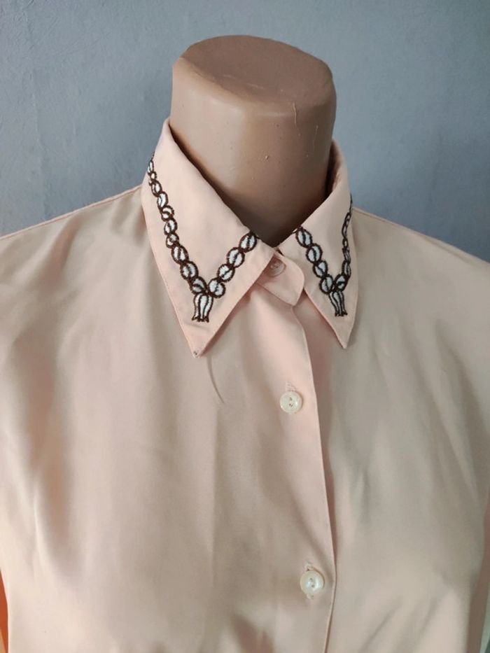 Chemise vintage abricot taille 50/52 - photo numéro 2