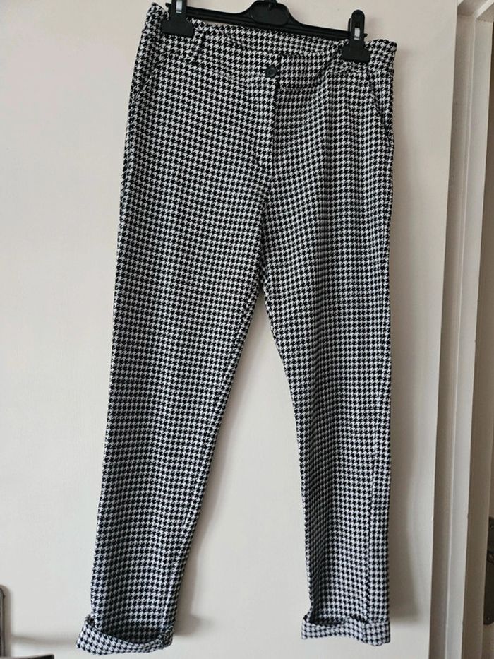 Pantalon court 3/4 à carreaux