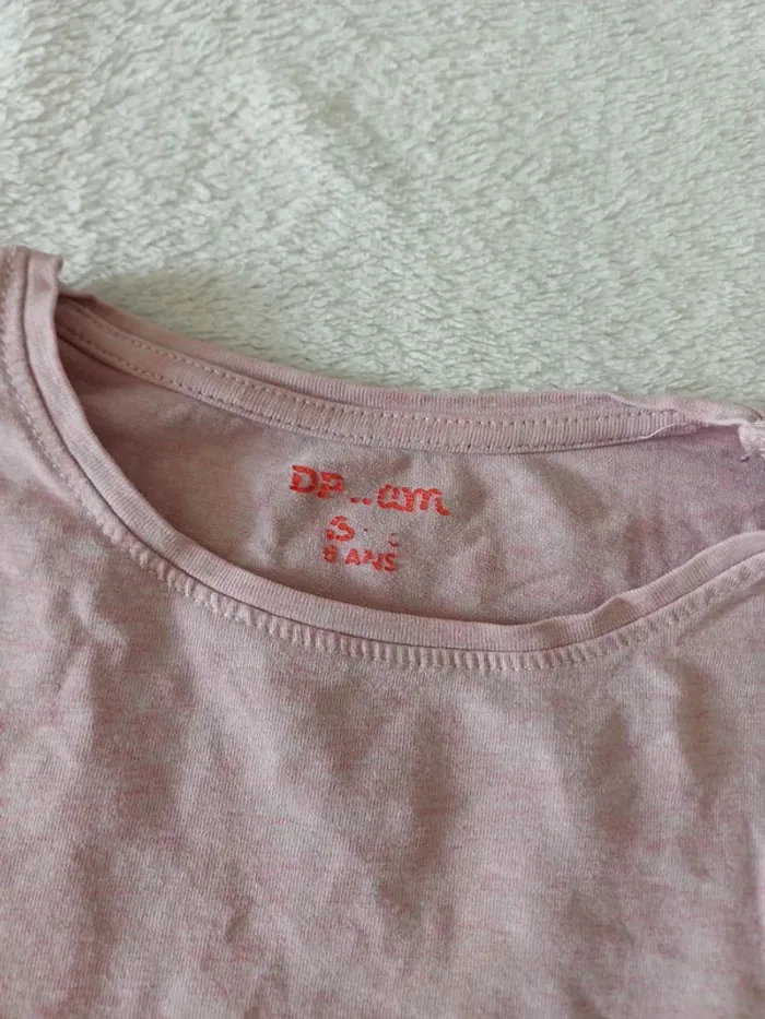 T-shirt rose 8 ans dpam - photo numéro 2