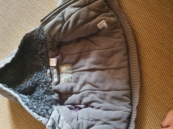 Manteau hiver  bien chaud 6 mois soft grey - photo numéro 2