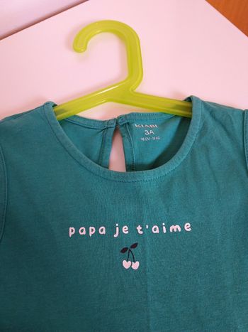 La robe verte préférée des papas, taille 3 ans