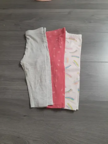 Lot de 3 leggings 12 mois fille In Extenso