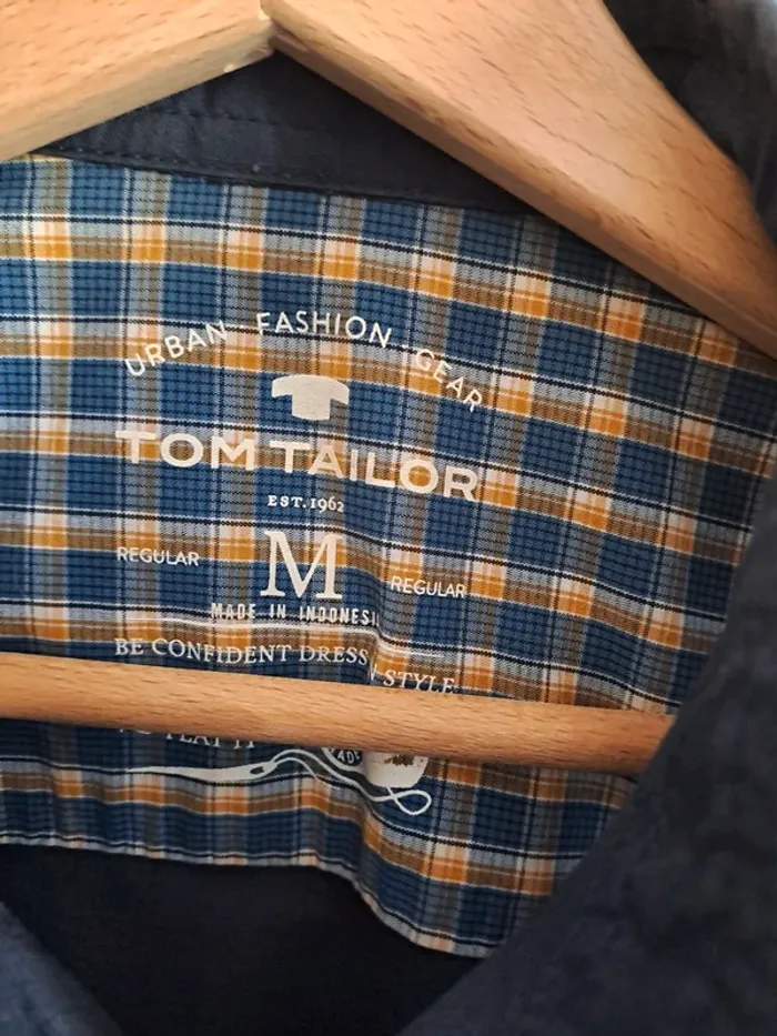 Chemise homme bleue Tom Tailor M regular comme neuve - photo numéro 3