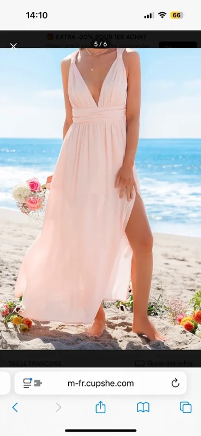 Robe longue rose pale - photo numéro 7