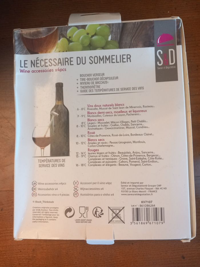 Coffret le nécessaire du sommelier - photo numéro 3