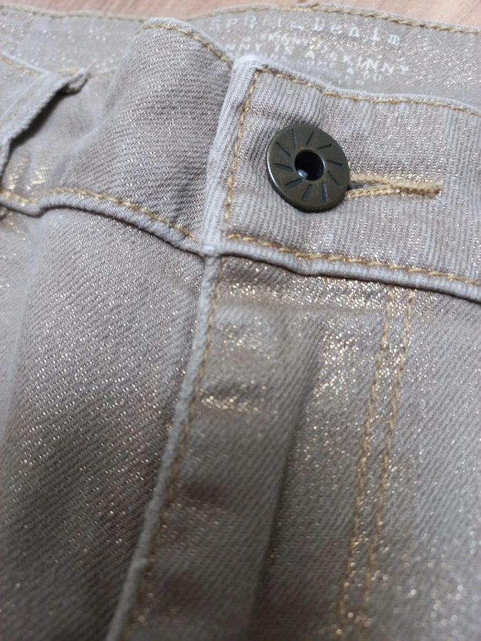 Jean esprit doré et beige 36 - photo numéro 3