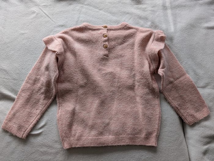 Pull laine rose à petites fleurs brodées - 3A - Gémo - photo numéro 6