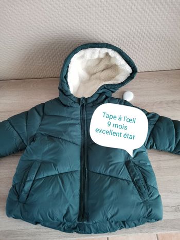 Manteau d'hiver 9 mois tape à l'œil fourré 

Excellent état