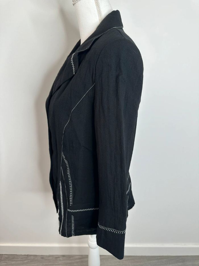 Blazer noir et blanc Christine Laure T40 L - photo numéro 3