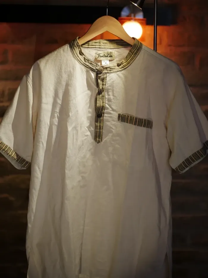 Chemise manches courtes ethnique Fantazia 100% coton