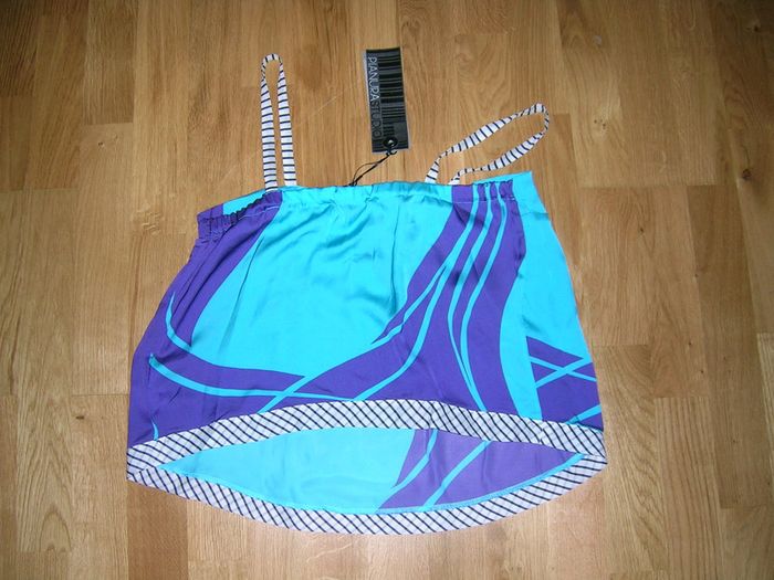 beau top turquoise et mauve pianura studio neuf 38 - photo numéro 2