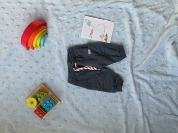 pantalon de jogging bleu taille élastique et lien de serrage 3 mois marvel