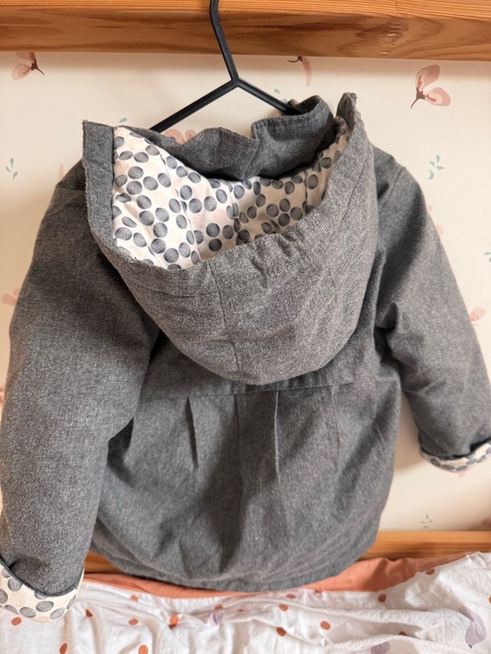 Manteau bébé fille chaud doublure polaire capuche - photo numéro 4
