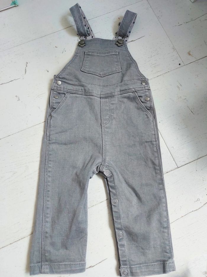 Salopette en jean gris Petit Bateau Taille 6 mois