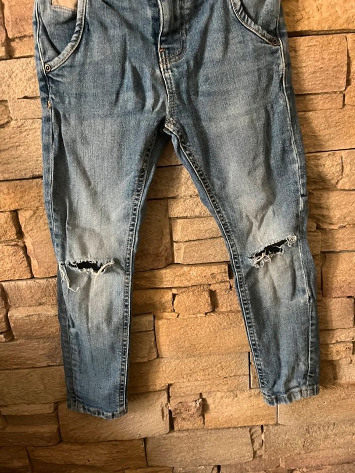 Jean taille 5-6 ans / 116cm taille ajustable bouton pression - photo numéro 3