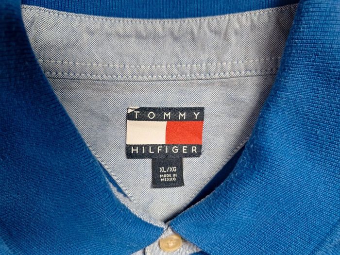 Polo tommy hilfiger bleu - taille XL 100% coton - logo brodé (34) - photo numéro 6