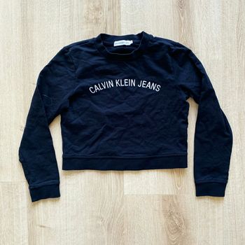 CK Calvin Klein Jeans Pull Noir enfant Exclusive Vintage Y2K Très bon état Unisexe (Taille 8 Ans)