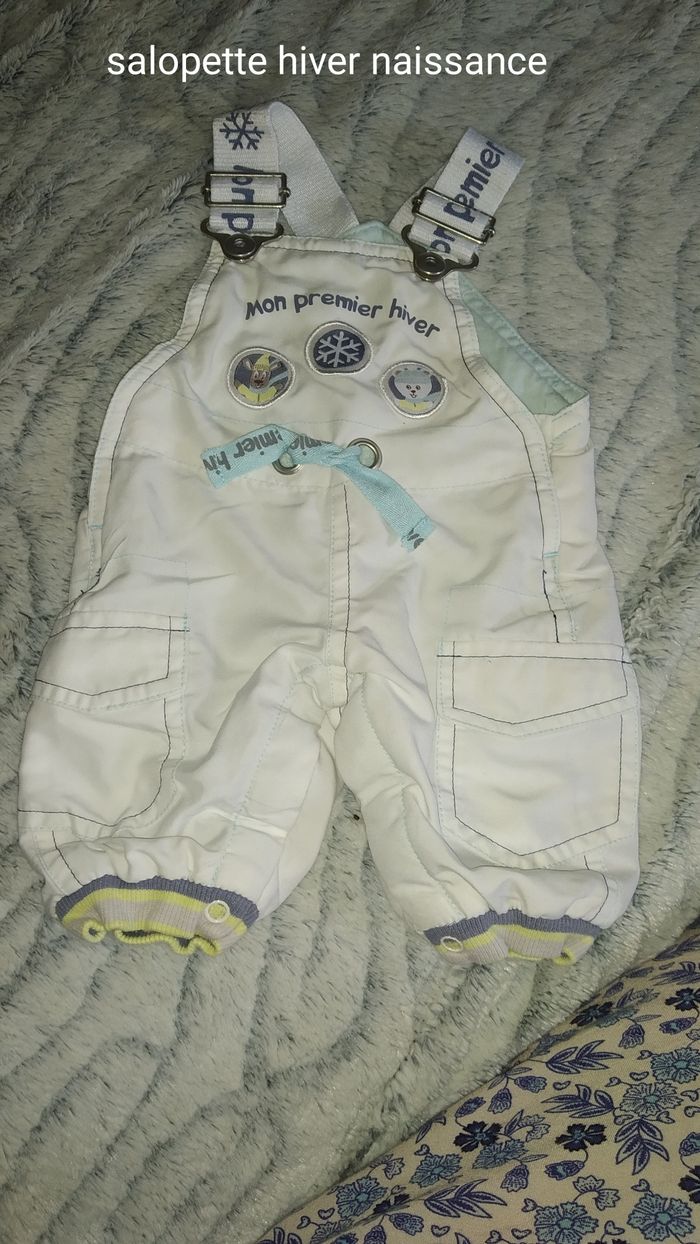 Salopette+2 pantalon hiver naissance