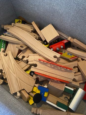 Grand circuit train en bois