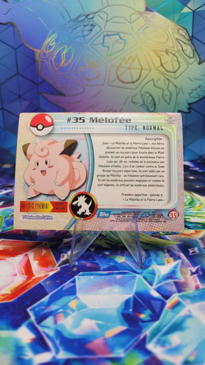 Carte Pokémon Topps n°35 Mélofée Series 1 FR Holo - photo numéro 3