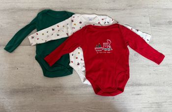 Lot de 3 bodies 6 mois de Noël