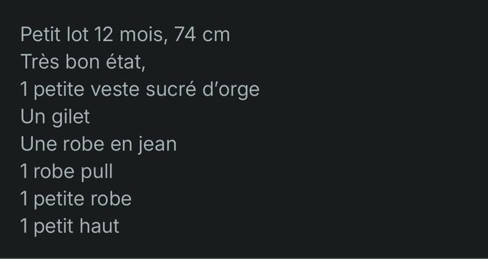 Lot 12 mois - photo numéro 2