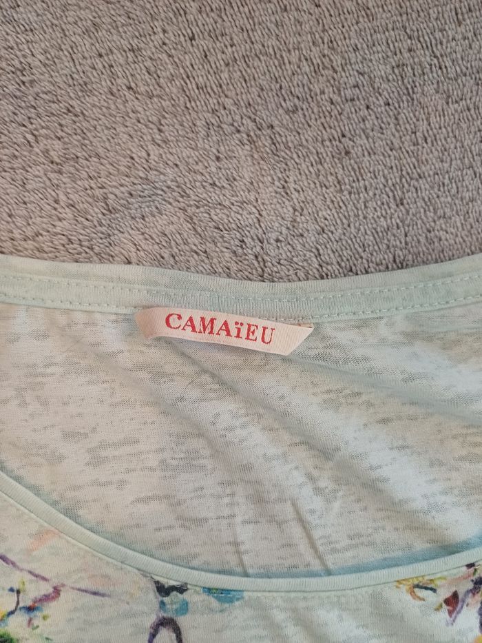 T-shirt vert pâle très léger- Camaïeu - photo numéro 4