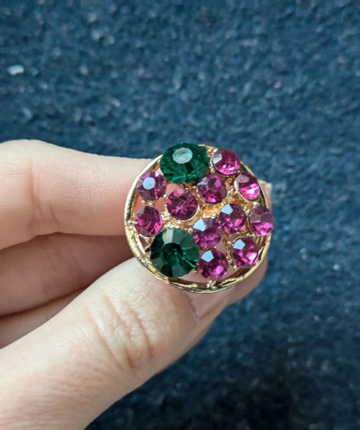 Bague fantaisie a strass - photo numéro 2