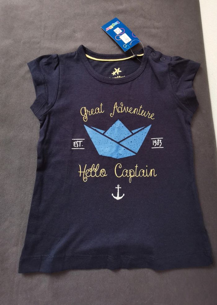 tee-shirt bleu - Lupilu - 18 mois