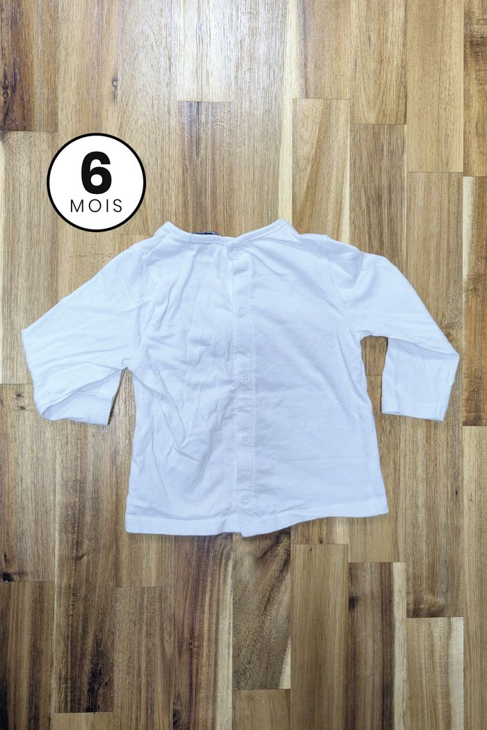 T-shirt manches longues Pingouin Noël - bébé 6 mois - photo numéro 2