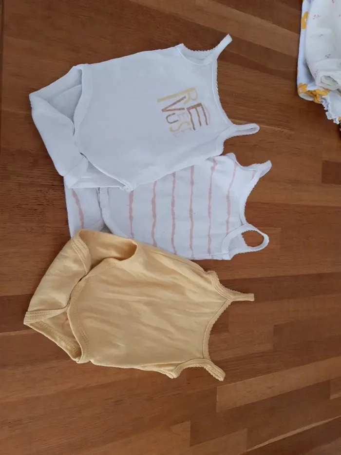 Lot de 3 body bebe fille