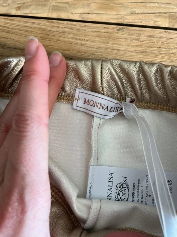 Legging en similicuir doré Monnalisa - photo numéro 6