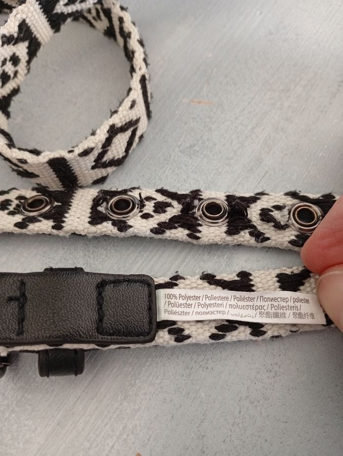 Ceinture fine noire et blanche - photo numéro 4