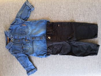 Ensemble jean et chemise Vertbaudet 3 mois