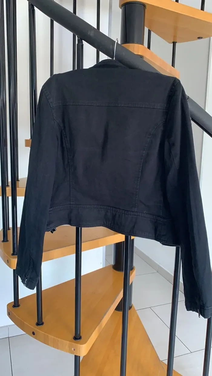 Veste en jean noir - photo numéro 5