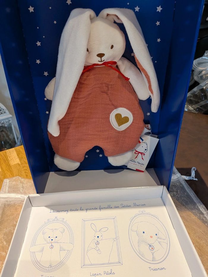 Doudou lapin " les petites maries " neuf - photo numéro 4