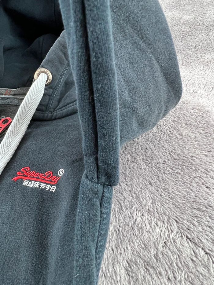 Veste à capuche Superdry avec logo Brodé Orange Label Noire Taille XS - photo numéro 14