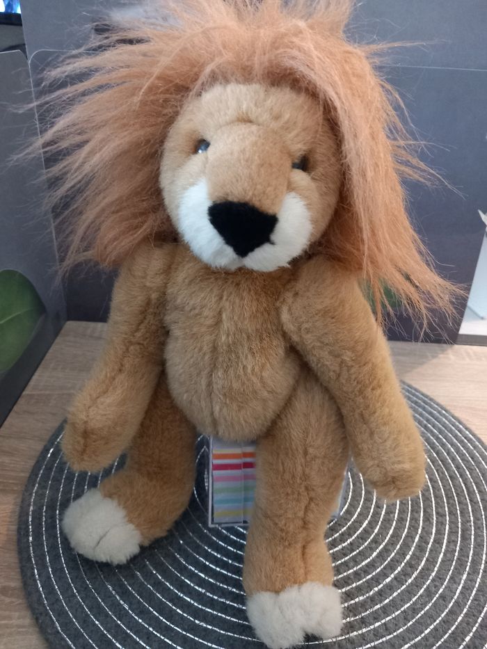 Peluche lion safari russ Berry heartcraft collection vintage rare 34cm - photo numéro 6