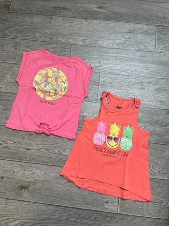 Lot 2 tshirt débardeur Smiley World 3 ans