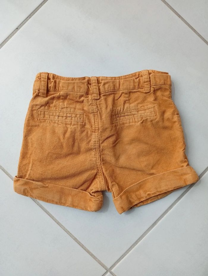 OKAÏDI - short en velours taille 3 ans | jaune moutarde - printemps été automne - photo numéro 2