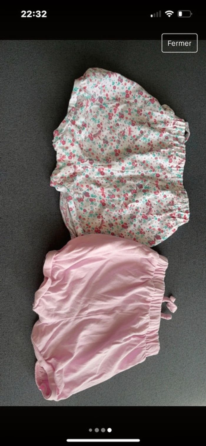 Deux shorts fille - photo numéro 2
