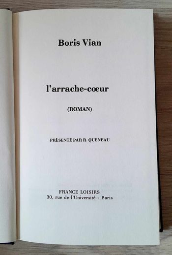 Boris Vian - l'arrache-coeur