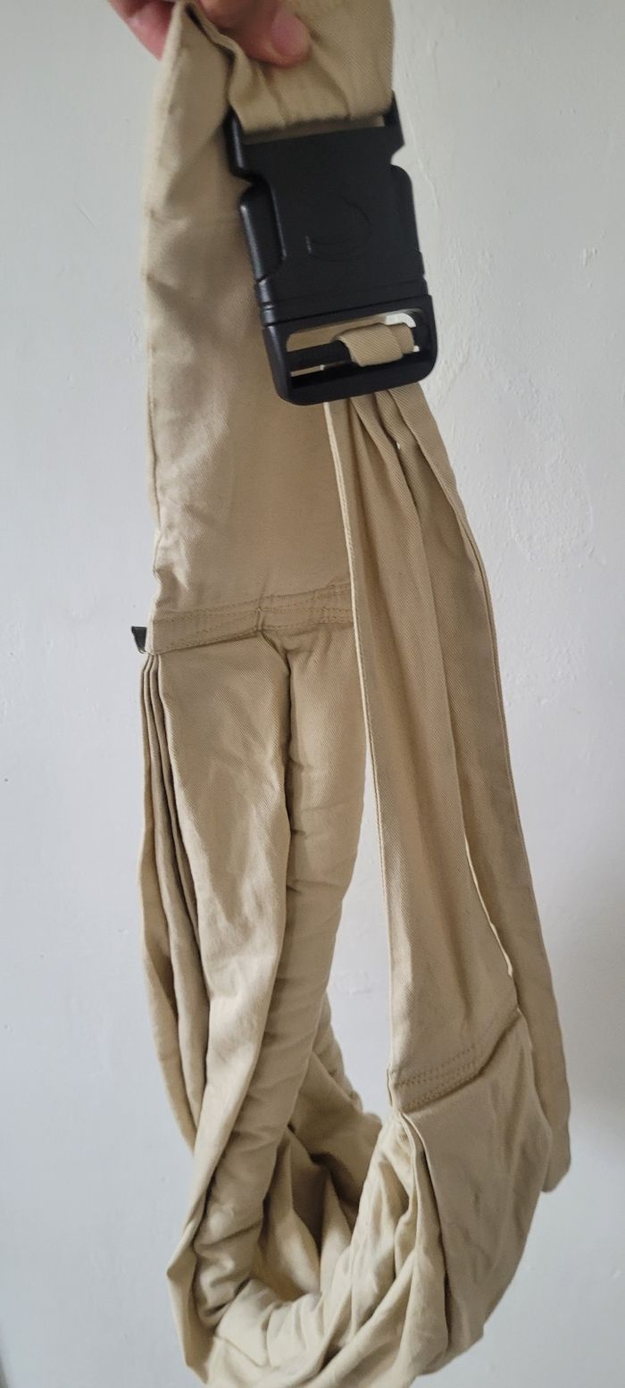 Porte bébé beige 100% coton minimonkey - photo numéro 2