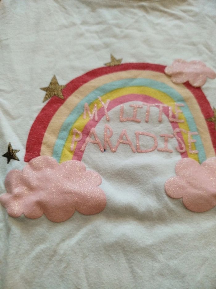 T-shirt arc en ciel Kiabi manches longues 10 ans - photo numéro 2