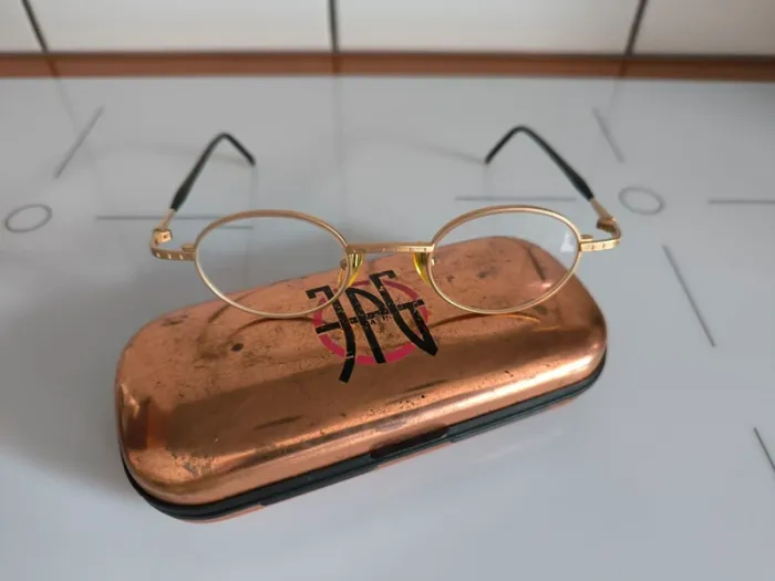 Jean-Paul Gaultier - Monture de lunettes de vue vintage - Métal doré - photo numéro 15