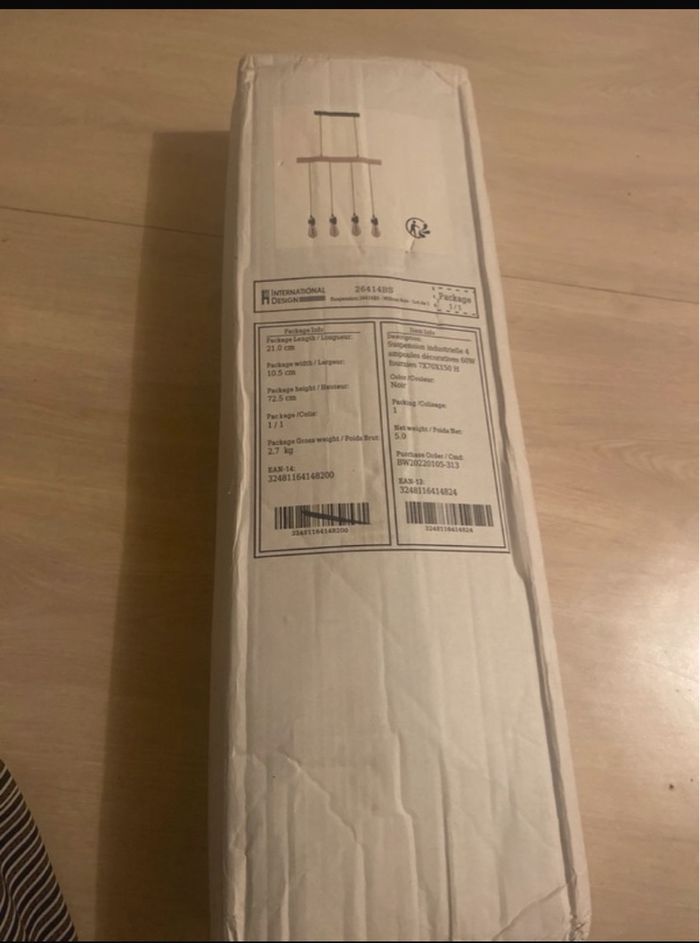 Suspension industrielle 4 ampoules - photo numéro 2